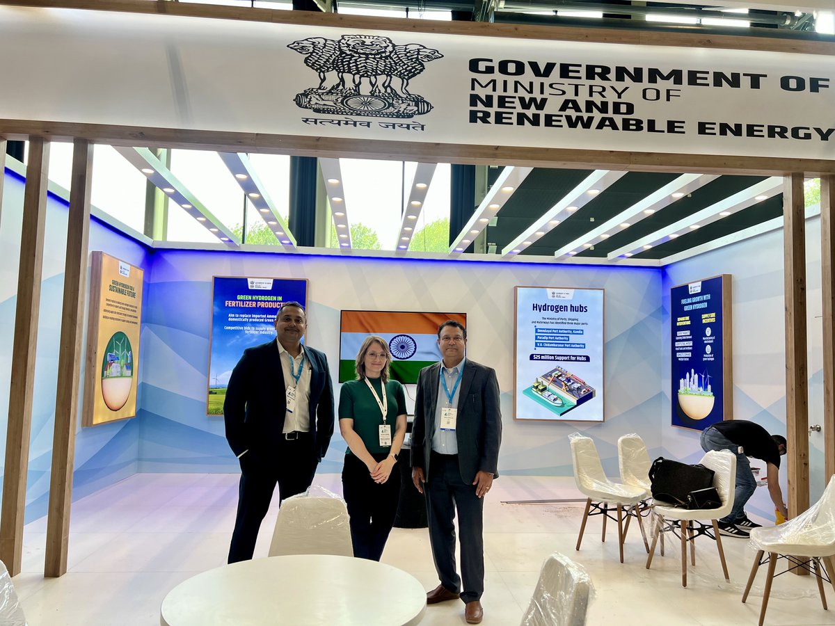 At the #IndiaWHS2024 Pavilion at the World Hydrogen Summit, Rotterdam. #GreenHydrogen