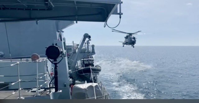 ✅ Flying 
✅ Weapon firing
✅ Radar trials
✅ Training our people
✅ Flight Deck sports
 
Another busy few weeks for HMS St Albans as we regenerate from Engineering Project to Warship.
 
#GlobalModernReady