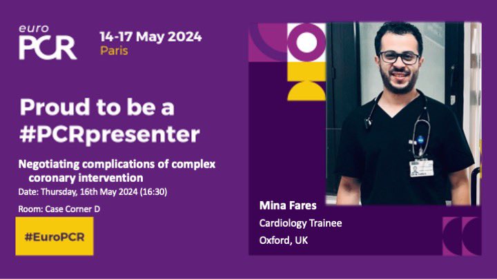 Mina Fares (@minafar20) on Twitter photo Off to Paris
Looking forward to EuroPCR. Booked loads of imaging sessions and hands on 😀.
Proud to present 2 fascinating cases.
<a href="/PCRonline/">PCRonline 🫀</a>
#PCRPresenter Off to Paris
Looking forward to EuroPCR. Booked loads of imaging sessions and hands on 😀.
Proud to present 2 fascinating cases.
<a href="/PCRonline/">PCRonline 🫀</a>
#PCRPresenter