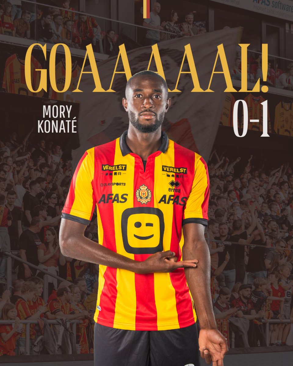 🇬🇳🐘|| Mory Konaté BUTEUR avec KV Mechelen. Le médian guinéen a ouvert le score face à son ancien club.
