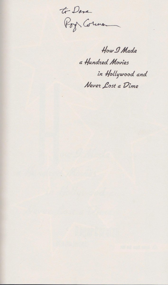 RIP Roger Corman. A highly influential figure from the world of film, and his autobiography is well worth reading, too… #RogerCorman #RIP #Director #producer #distributor #film #films #cult