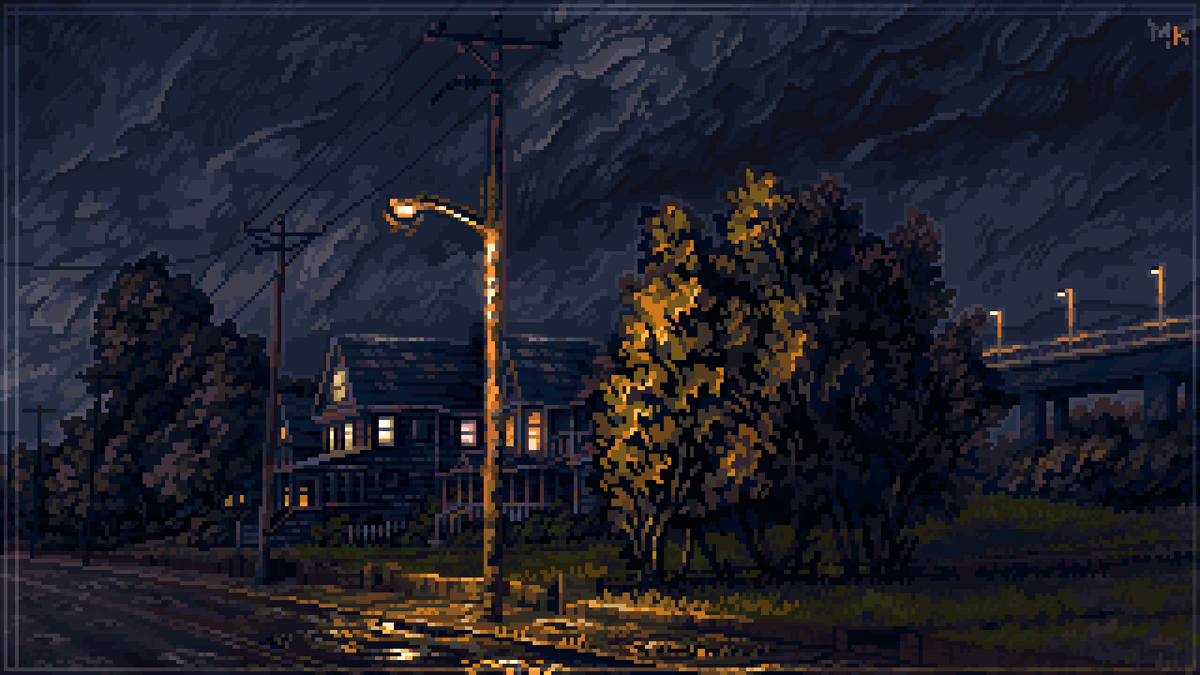 It's 6:00PM Past

Our evening strolls end with the smell of rain and a tear in my eye; how I've enjoyed our time.
#pixelart #art