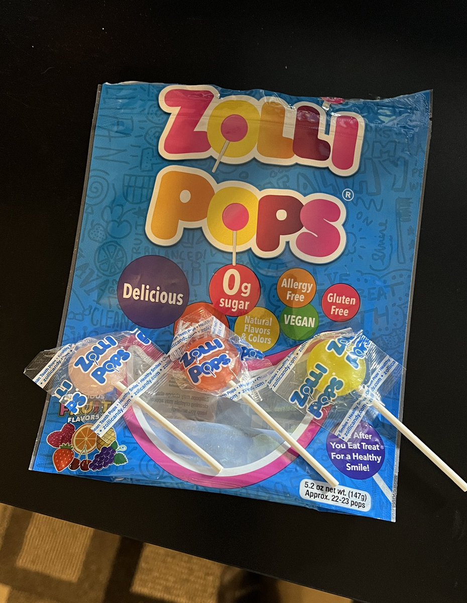 Just a note to all sports fans that Zollipops are the best sweet snack on the market.  No sugar so they don’t rot your teeth.