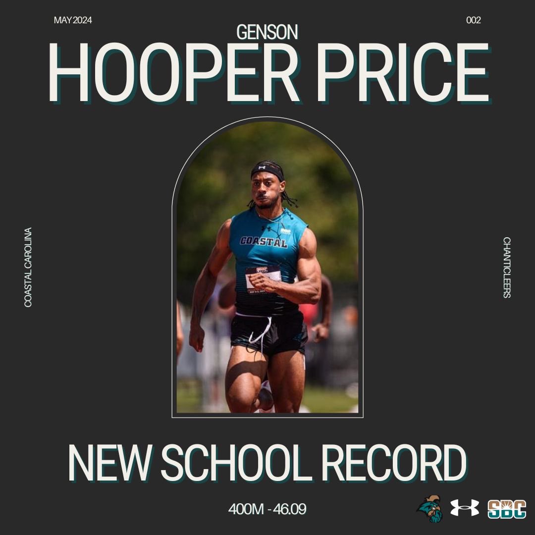Genson Hooper Price smashes his own school record for a Sun Belt men’s 400m win‼️ 46.09 🤯 #ChantsUp
