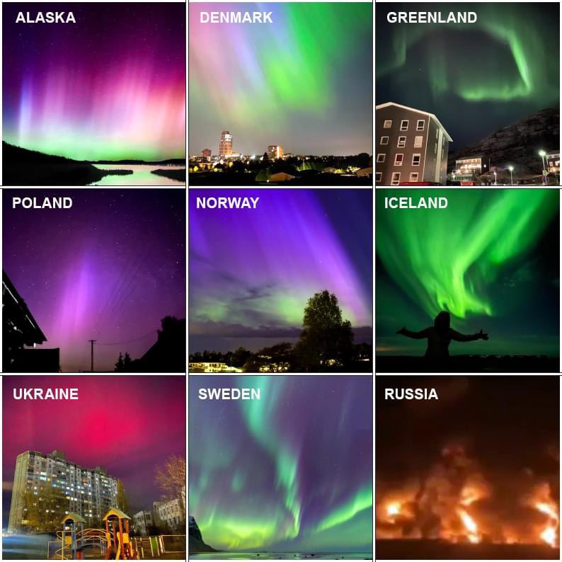 Northern lights from different countries 🤭🔥