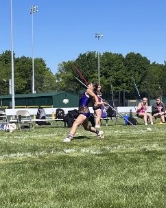Congrats to Addison Throckmorton for placing 2nd in the Javelin at the Class 5 District 4 meet and advancing onto Sectionals with a throw of 48.50 meters which is #6 in the US!!!