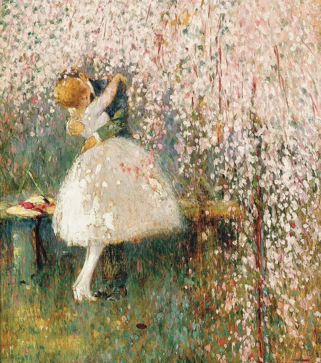 Romance under the Blossom Tree by Georges Picard (1857-1946)