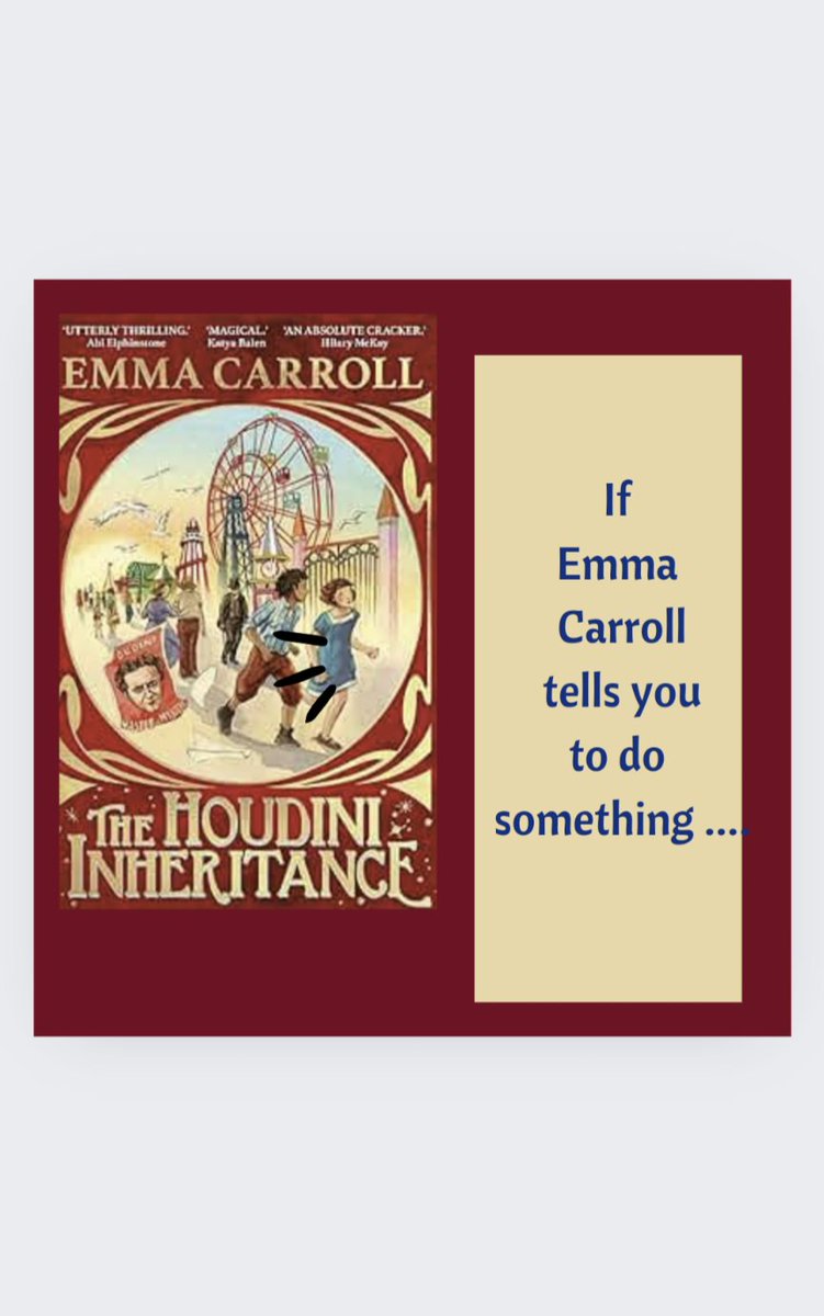 Thank you @emcarrollauthor @FaberChildrens for this exciting book parcel - and the task that came with it! Didn't quite make it in the minute given (and had to loosen the double bow first!) THE HOUDINI INHERITANCE coming 4th July! 🔏🔒