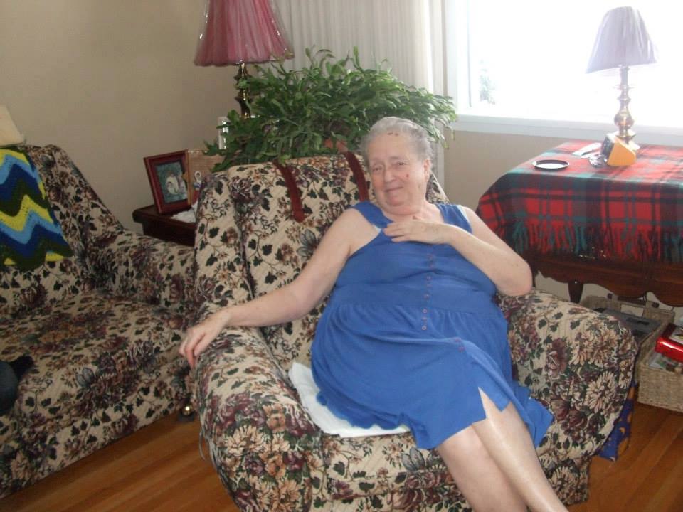 Gramma in her livingroom at the house