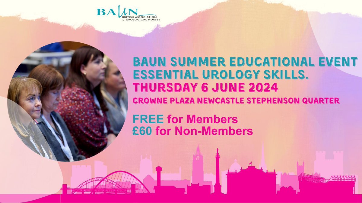 Under a month to go until the BAUN Summer Educational Event – Essential Urology Skills! Register now to secure your spot to this educational urology event, with BAUN Members entitled to a FREE space 👉buff.ly/3Je3FX0 #BAUNStudyDay #Urology