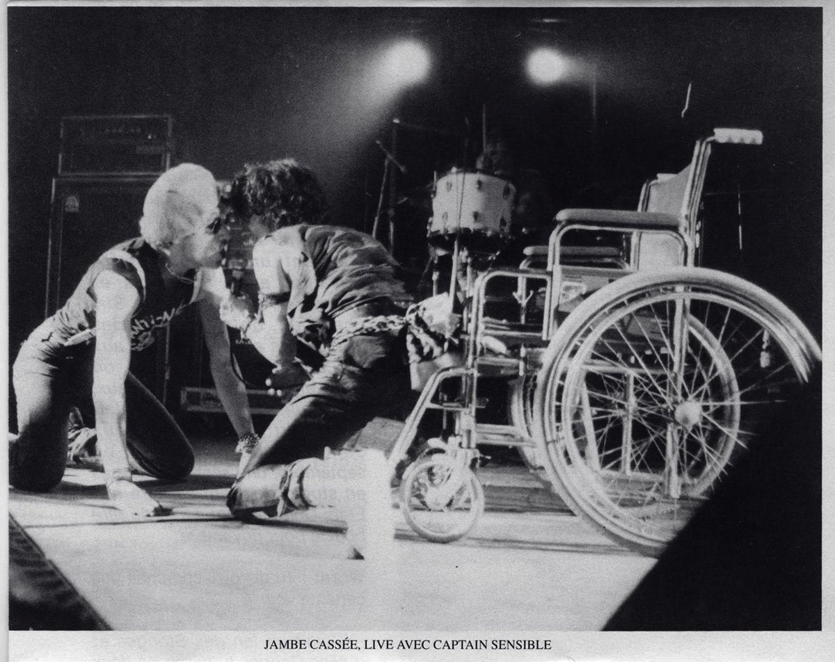 Jamming with the Lords Of The New Church at the Locomotive Club, Paris.. Stiv Bators was wheelchair bound so jumped on my shoulders & I became his legs that night. #stivbators #brianjames #lordsofthenewchurch @thedamned