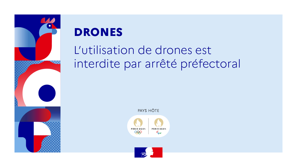 #RelaisDeLaFlamme |⏳J-1 Lundi 13 mai 2024 #alinterieurDesJeux #JOP2024 ⚠️Interdiction de survol de drone A l'occasion du passage du relais de la Flamme Olympique, dans l'#Hérault un dispositif de lutte Anti-drone sera déployé, pouvant entraîner pour les utilisateurs ne…