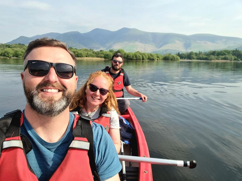 Beautiful day for a paddle out on Derwentwater for the annual Barnacle goose colony census #Cumbria #Monitoring