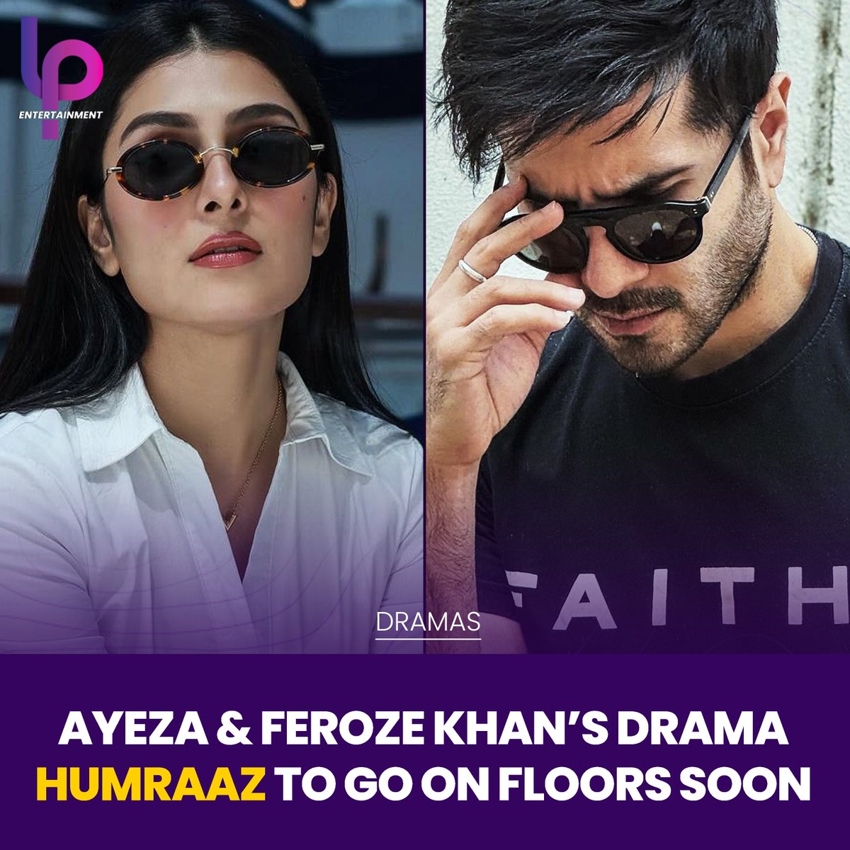 Mega drama serial 'Humraaz' is expected to go on floor soon as the developments are underway regarding shoot and casting. We can expect a massive craze about this drama as both the lead stars are two Super Khans, Ayeza Khan and Feroze Khan. 🙌❤ #FerozeKhan #AyezaKhan