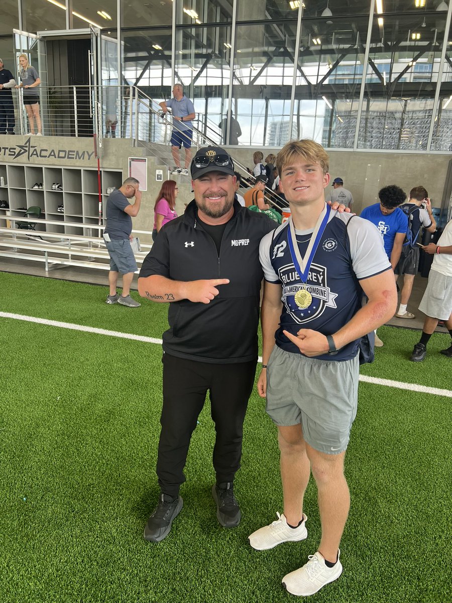 isaac_shumate's tweet photo. Huge thanks to the Blue Grey All-American staff for the invite to the combine in Dallas Tx. I had a great time!!@coachseanriley  @BlueGreyFB https://t.co/6xMMRpKhhM