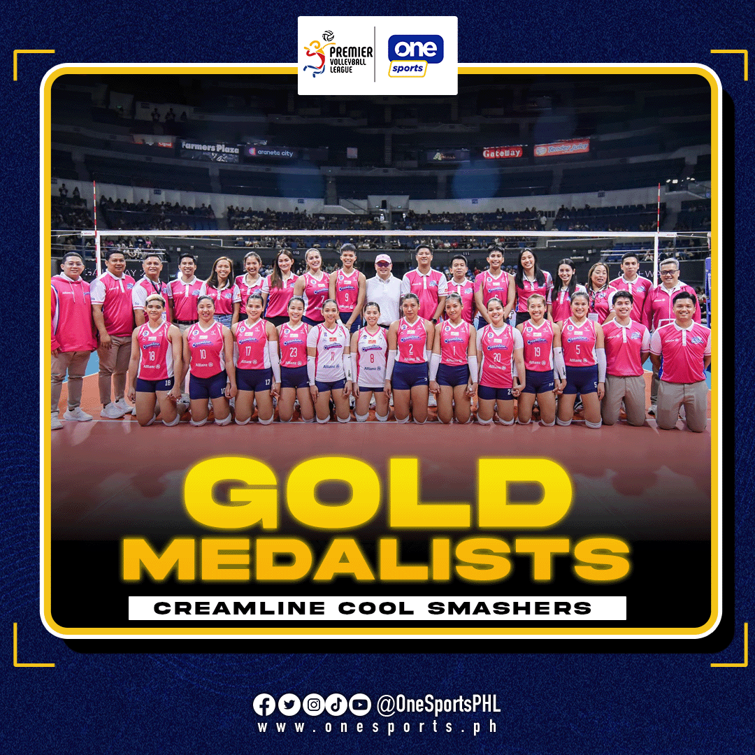 OneSportsPHL's tweet photo. AND STILL YOUR COOLEST QUEENS 👸💗

Creamline repeats over sister team Choco Mucho as the Cool Smashers reign supreme anew in the PVL All-Filipino Conference, claiming their fourth-straight AFC title and eighth championship overall!

#PVL2024 #TheHeartOfVolleyball #PVLonOneSports https://t.co/5PQNcB3OQ8