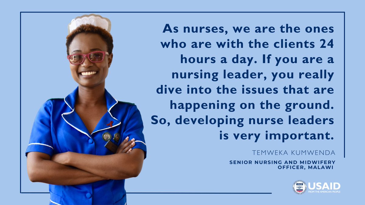 On #IND24, @USAID celebrates the valiant work of nurses around the world delivering life-saving health services. Hear from some of Malawi’s nurse leaders and learn how USAID is equipping them with support and skills needed to be leaders in their field. ow.ly/gCQX50RzQVI