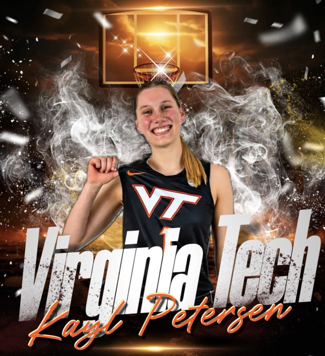 Today’s Hokie Spotlight: Kayl Petersen is Forward from Waupun, WI. She averaged 17.7P, 12.1R, 3.4A as a HS senior. Kayl is a 4 star recruit ranked #68 in the class of 2024 ESPN HoopGurlz Rankings. She is a relentless rebounder and has a solid ability to score inside and out! 🦃🔥