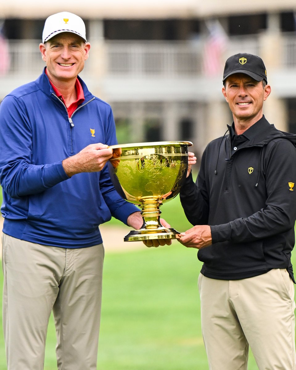 Happy birthday, Jim Furyk and Mike Weir! Both 2024 @PresidentsCup captains turn 54 today 🎂