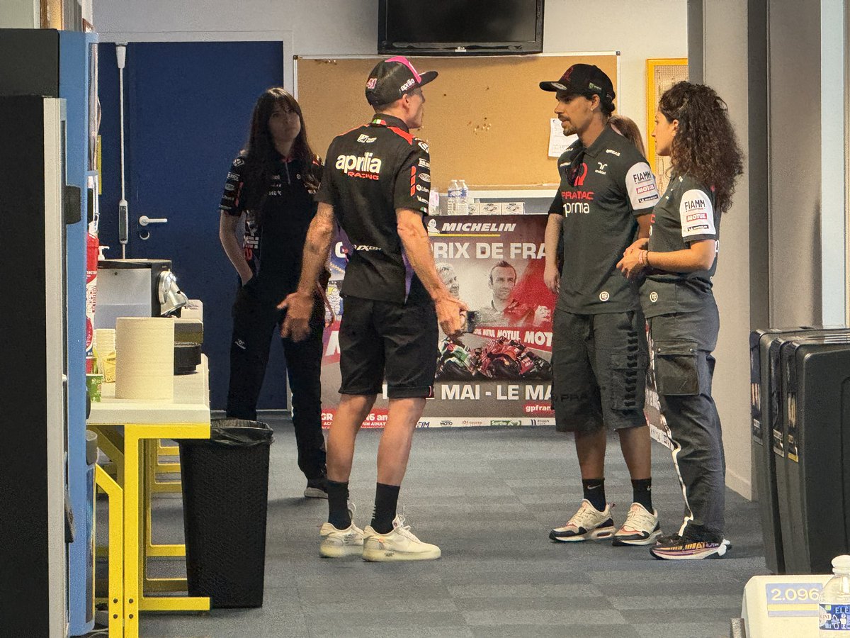 A bit of a discussion in the media centre between Aleix Espargaro and Franco Morbidelli. AE41 got the same treatment from FM21 as he did from Bastianini. Says that he would have crashed both times if he didnt sit up, and the stewards can’t just punish consequences