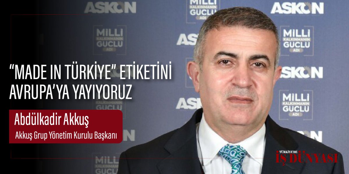 Abdülkadir Akkuş, “İlk etapta Orta Doğu ülkelerine ihracatlar yaptık. Sonrasında Rusya pazarına ve Balkan ülkelerine yöneldik. Devamı Türkiye'de İş Dünyası’nda. turkiyedeisdunyasi.com/made-in-turkiy… #ekonomi #isdunyasi #ekonomiyayıncılığı #dergi