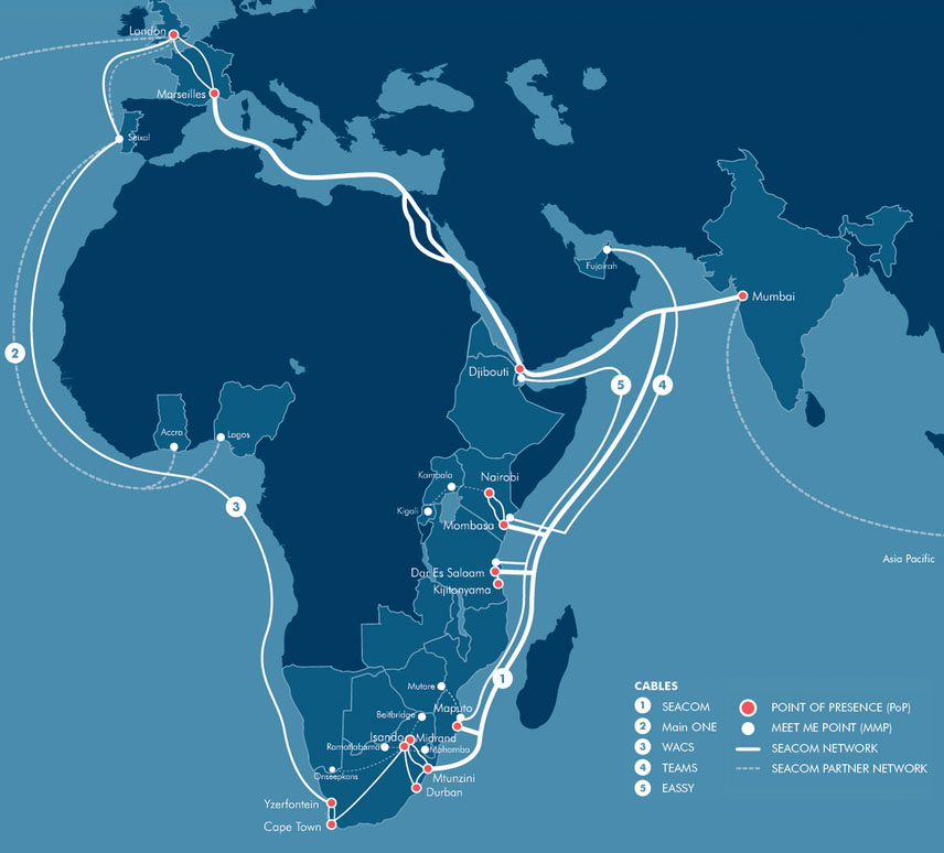 East Africa hit by a major internet outage after two submarine cables that connect South Africa and Kenya experienced faults on Sunday. The Eassy and Seacom cable systems that run along Africa’s east coast were affected, leading to a nearly total internet blackout in some areas…