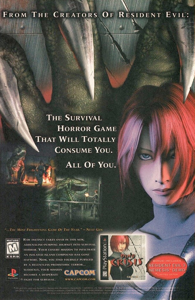 The Dino Crisis magazine ads got everyone I knew, including myself super hyped for it!
