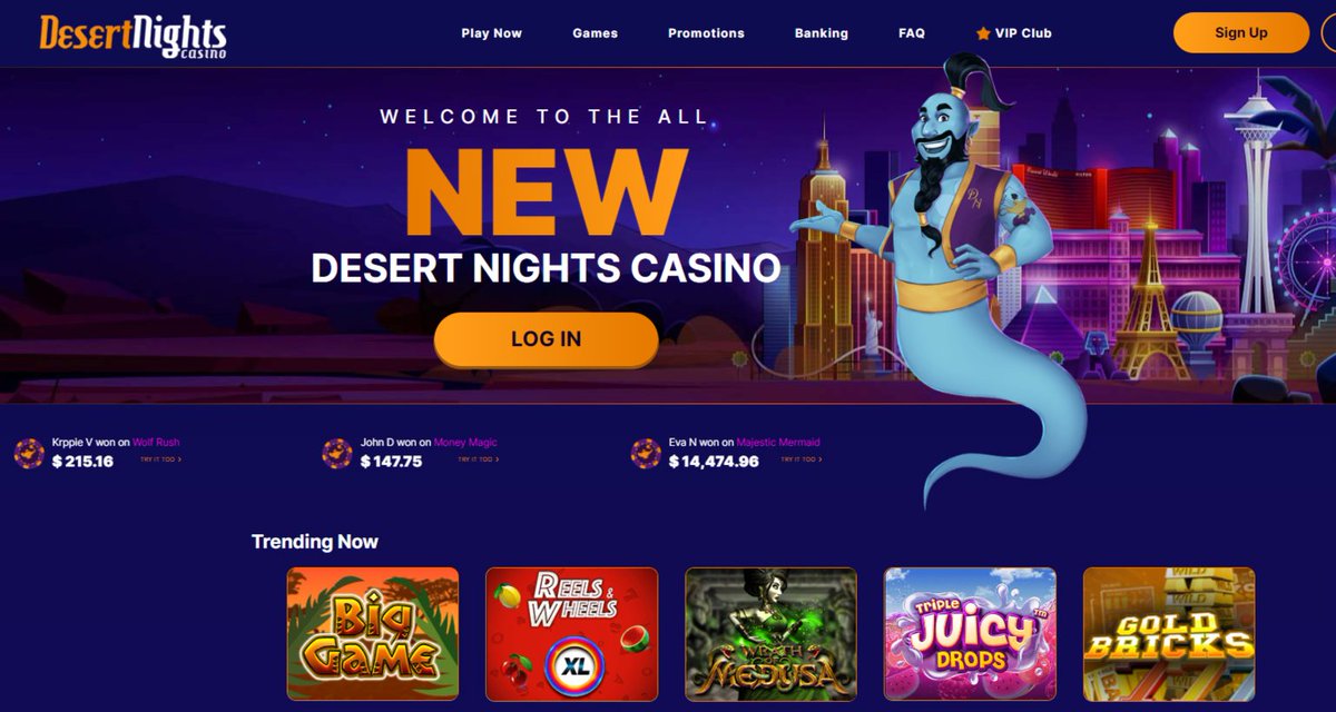UPDATED SITE & BONUS
Desert Night Casino 
🏆$15 No Deposit Bonus slotbonuses.info/DesertNightsCa…

✅ #NoDepositBonus #FreeSpins #FreeChip #DesertNights #NDB  #NoDeposit #FreeSpins #slots #OnlineCasino #DesertNightsCasino #TableGames