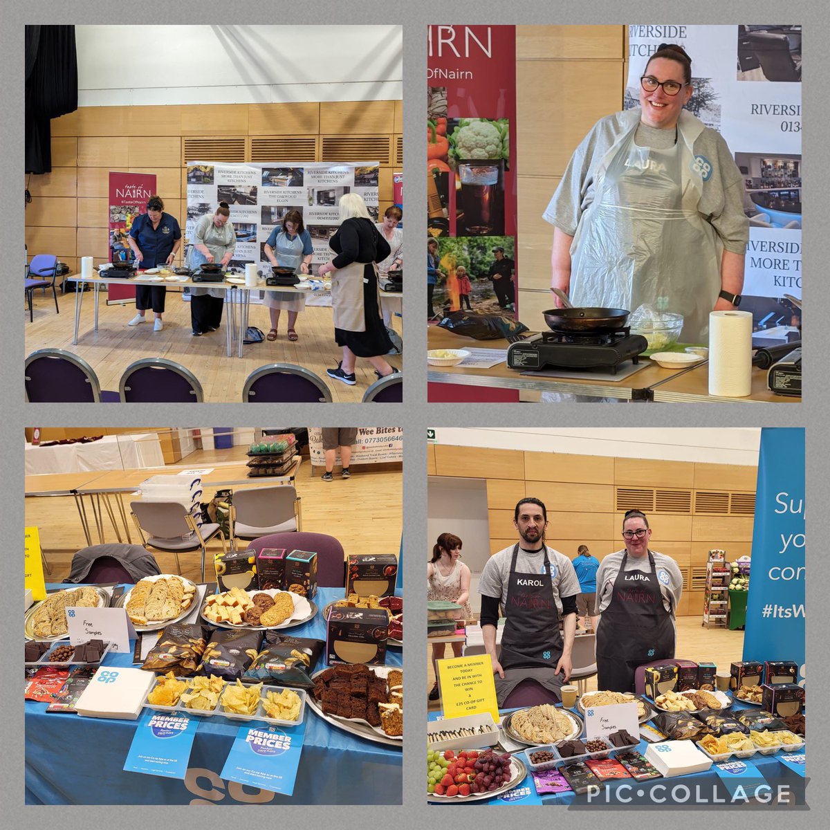 SM Karol &amp; TL Laura attended a taste of Nairn event where local businesses were selling goods, here they are showcasing some of our Coop products. Laura took part in a scone competition afterwards 👩‍🍳<a href="/DSimps0104/">Daniel Simpson</a> <a href="/andybDGM/">Andy Baird</a> #CommunityEngagement