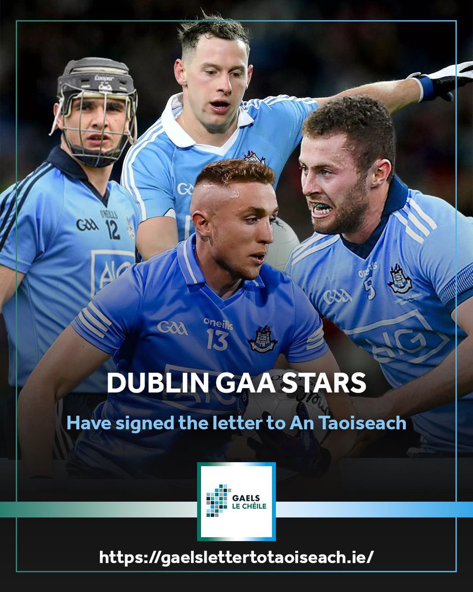 A great weekend all round for the Dublin hurlers & footballers Many of them, including current/past players & supporters have signed our letter to @SimonHarrisTD calling on him to prepare & plan for constitutional change. You can sign it too 👇 gaelslettertotaoiseach.ie