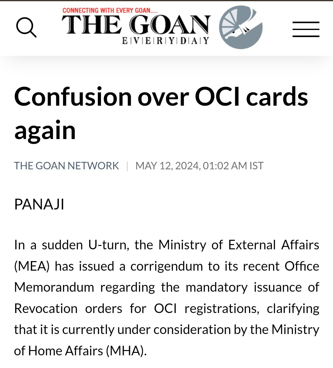 manoj parab (@manojparab9) on Twitter photo Election is over in Goa and BJPs U-TURN politics continues. This time it's OCI matter. BJP's anti-Goan stand once again EXPOSED. Be it Mhadei or OCI the BJP is only betraying Goa and Goenkars. Every vote for BJP is vote for Goenkars Extinction.
<a href="/RGPOfficial_Goa/">RGPOfficial</a> Election is over in Goa and BJPs U-TURN politics continues. This time it's OCI matter. BJP's anti-Goan stand once again EXPOSED. Be it Mhadei or OCI the BJP is only betraying Goa and Goenkars. Every vote for BJP is vote for Goenkars Extinction.
<a href="/RGPOfficial_Goa/">RGPOfficial</a>