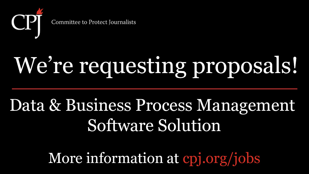 We invite consulting firms to submit proposals for designing, configuring & implementing a comprehensive commercial software solution to address CPJ’s data management & business process workflow requirements. Please submit your intention to bid by May 15: cpjorg.bamboohr.com/careers/69