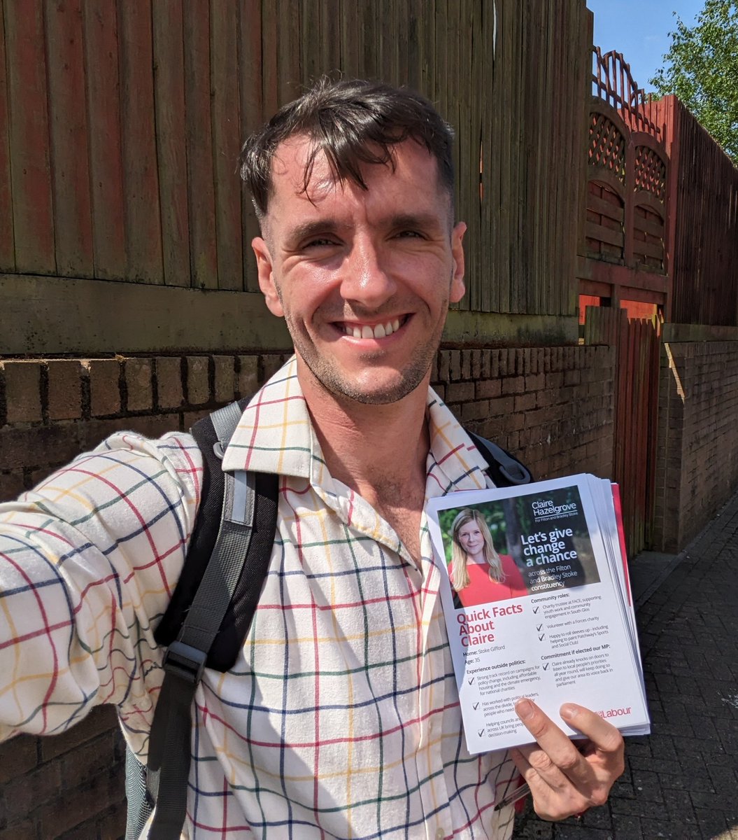 Another day and another sunny door knocking sesh! This time in Cheswick with @CHazelgrove's fantastic team in Filton and Bradley Stoke. 🌹🚪🌞 
#labourdoorstep #votelabour #win24