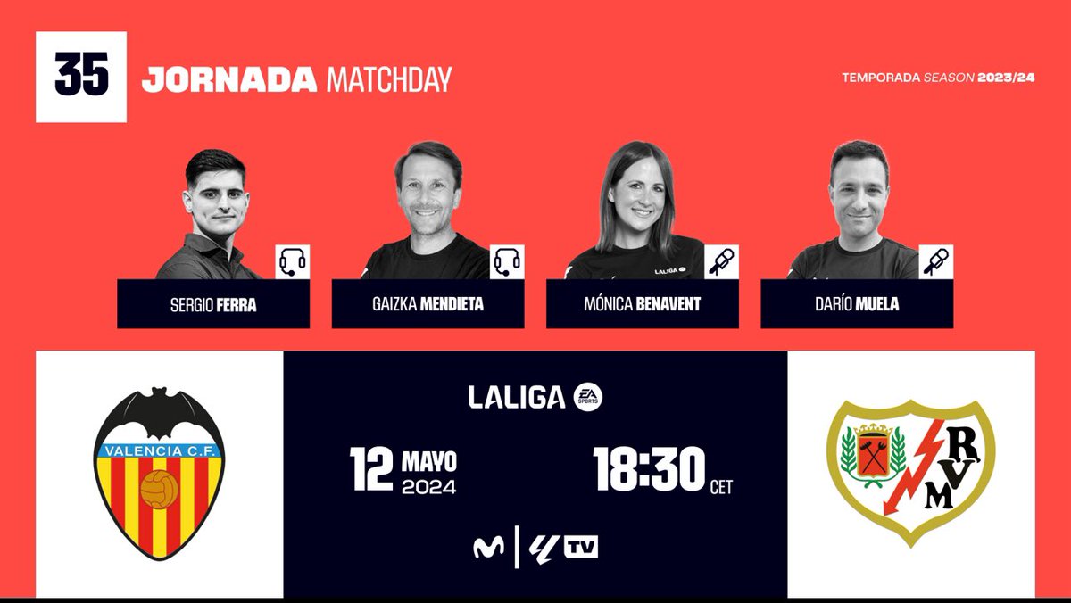 Primera división day 😮‍💨 Sexto partido de la temporada que vamos a narrar en LaLiga EA Sports. Nos vemos enseguida por Movistar LaLiga TV 🫡