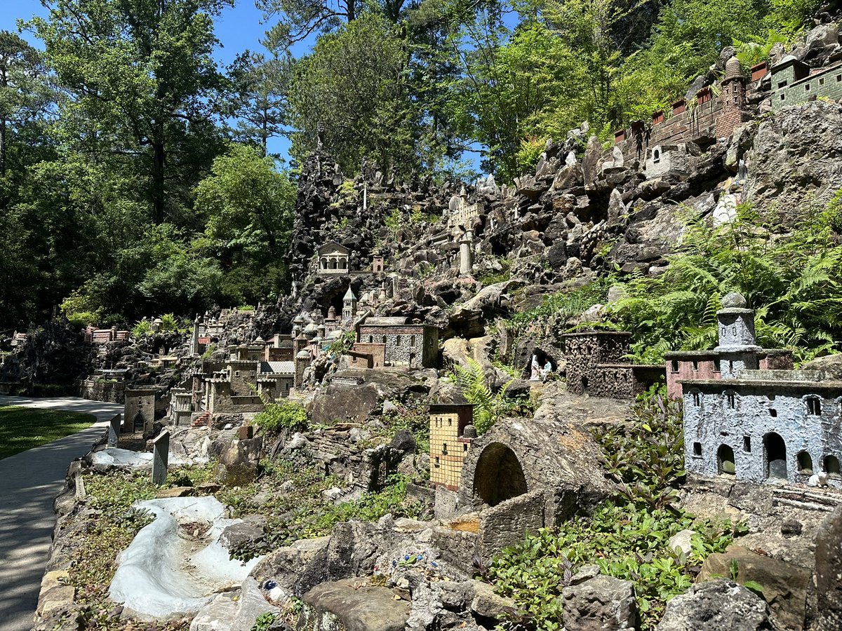 Yeaterday I visited the Ave Maria Grotto in Cullman, Alabama, a 4 acre miniature city with scale model stone and cement structures built by a hunchbacked Bavarian monk from 1912-1958