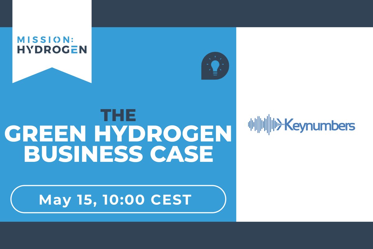 💡 "The #GreenHydrogen Business Case" - Join our FREE #WEBINAR on May 15: mission-hydrogen.com
#missionhydrogen #h2 #cleantech #greentech #energytransition #sustainability #future