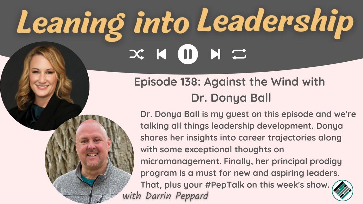 Leadership development is the topic of the week with my amazing guest and friend @SuptDonya joining the show We’ll discuss career paths, micromanagement, and her awesome summer principal prodigy program It’s all right here - tune in now ⬇️ player.captivate.fm/episode/2cd20a… Watch it