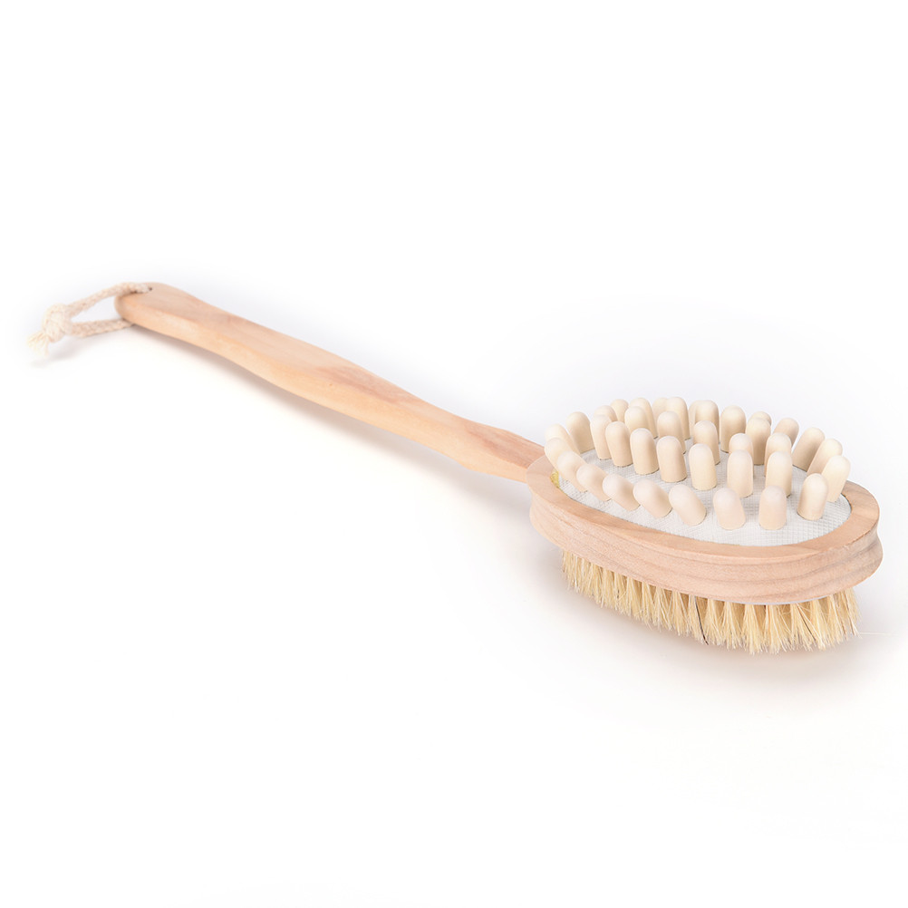 10' dual sided massage and natural bristle body brush. tuppu.net/2c5f9877 #Wellness #HerbalRemedies #Yoga #YogaAccessories #HealApothecary #holistichealth #Health #immunesupport #Naturalbathandbody #CorkYogaMats