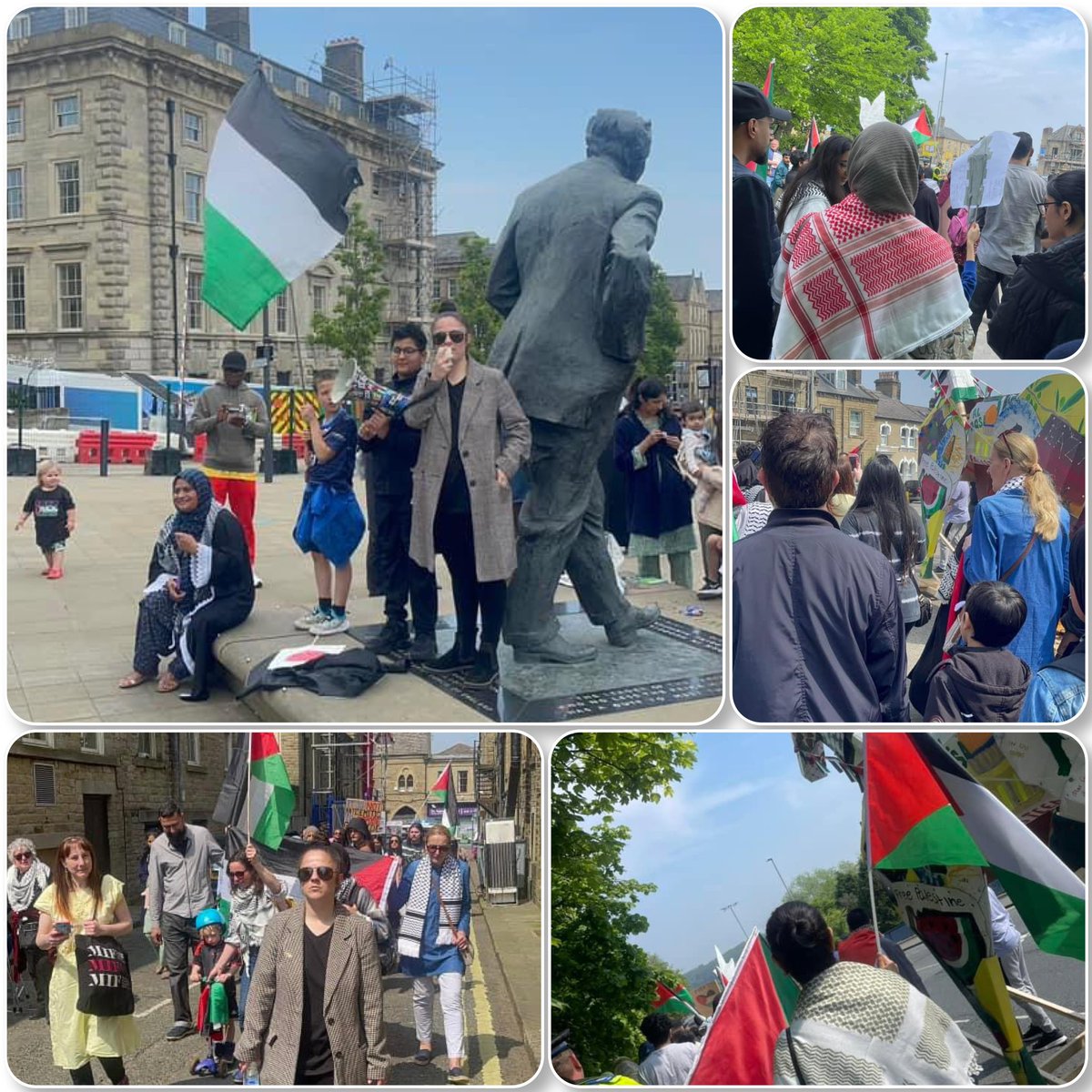 I will lose followers for this post but I’m ok with it. Today I attended, marched & spoke at the Huddersfield rally for Palestine. We must call for a permanent ceasefire. #palestine