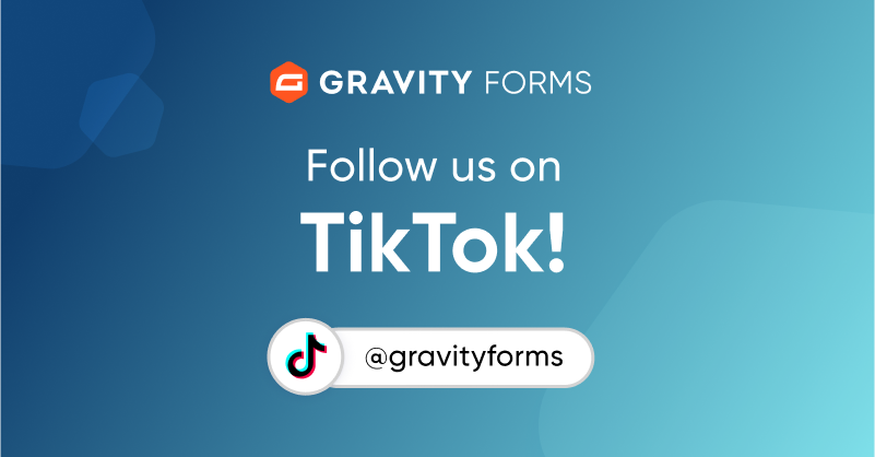 Did you know Gravity Forms is on TikTok? Follow us on TikTok for a regular stream of tips, advice, and the latest news about our plugin: gravityfor.ms/3y8Zv0r #WordPress #FormBuilder