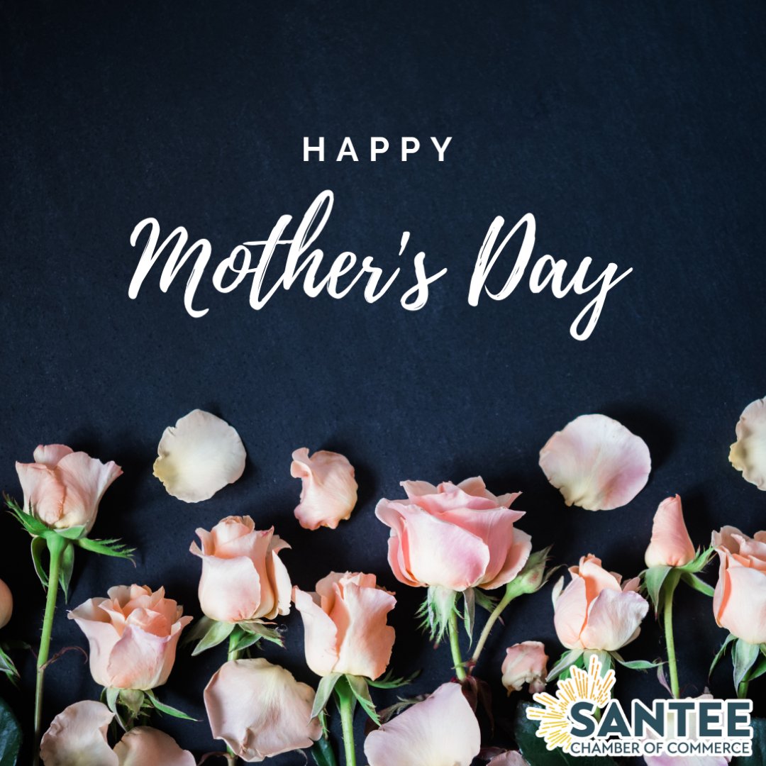 🌷 Happy Mother's Day from the Santee Chamber of Commerce! 💐 Today, we celebrate and honor all the incredible mothers who bring love, strength, and warmth to our community.Happy Mother's Day! 🌼❤️ #SanteeChamber #ecyp