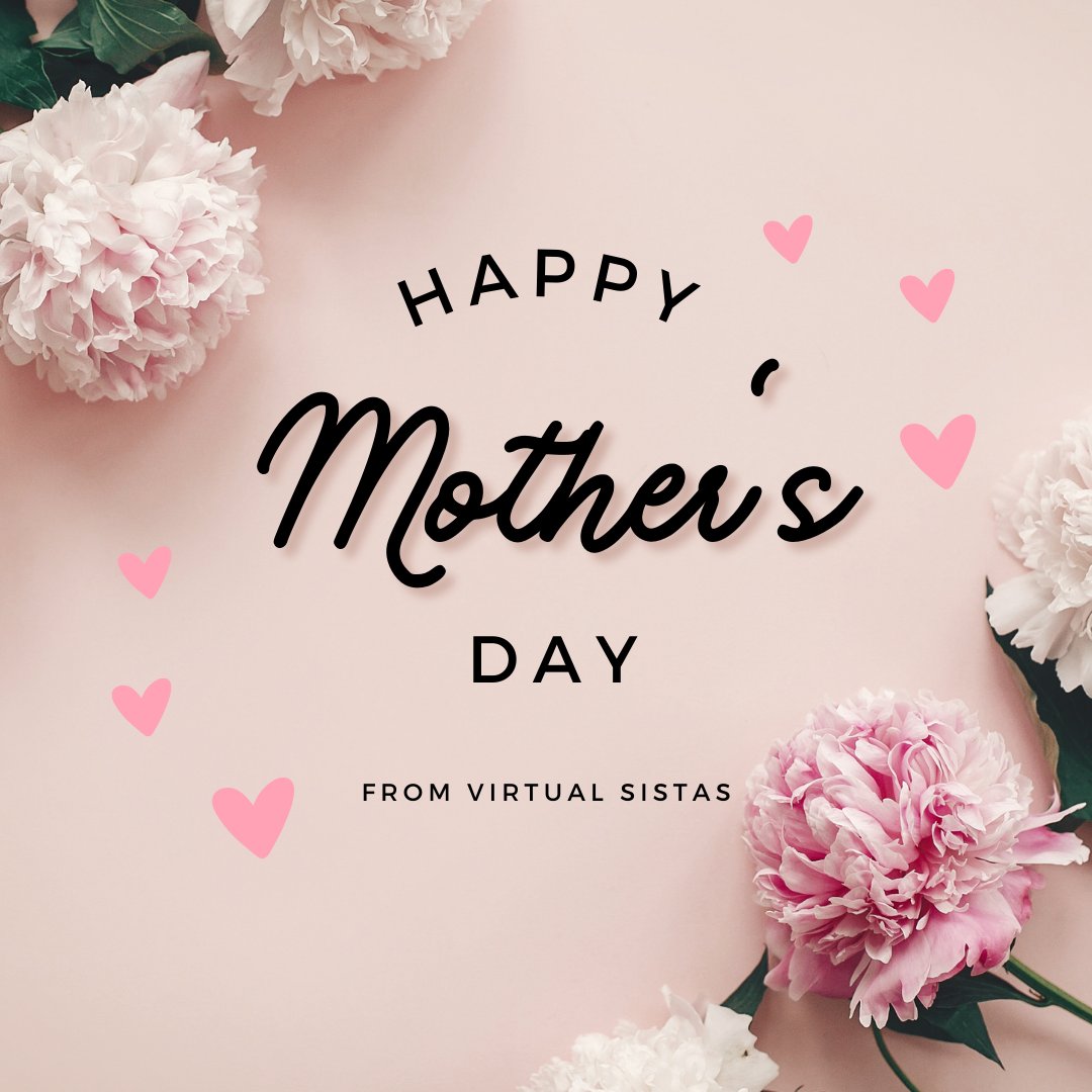 Happy Mother's Day to all the incredible moms out there! 
.
Today, and every day, we celebrate you.
.
.
.
.
#Virtualsistas #HappyMothersDay #MomsAreHeroes #LoveYouMom #ThankfulHeart #MomPower #MomLove #Gratitude #CelebratingMoms #Motherhood #ThankYouMom #MomAppreciation