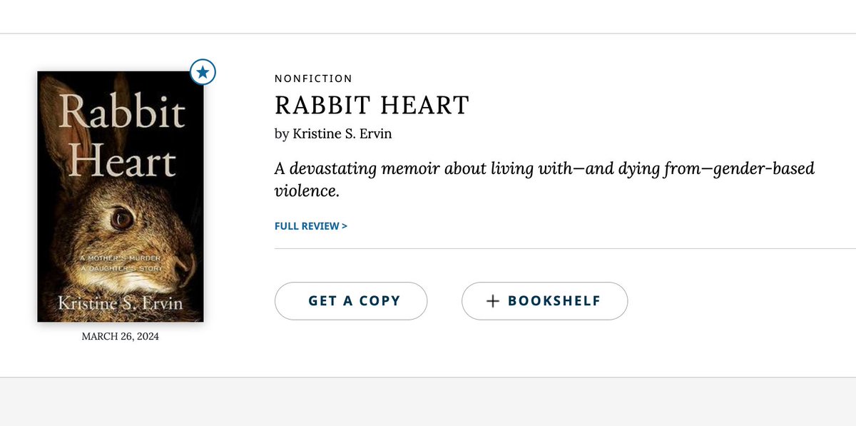 Kristine S. Ervin's RABBIT HEART is one of the most addictive books of 2024, according to @KirkusReviews! 🔥🔥🔥 kirkusreviews.com/book-lists/20-…