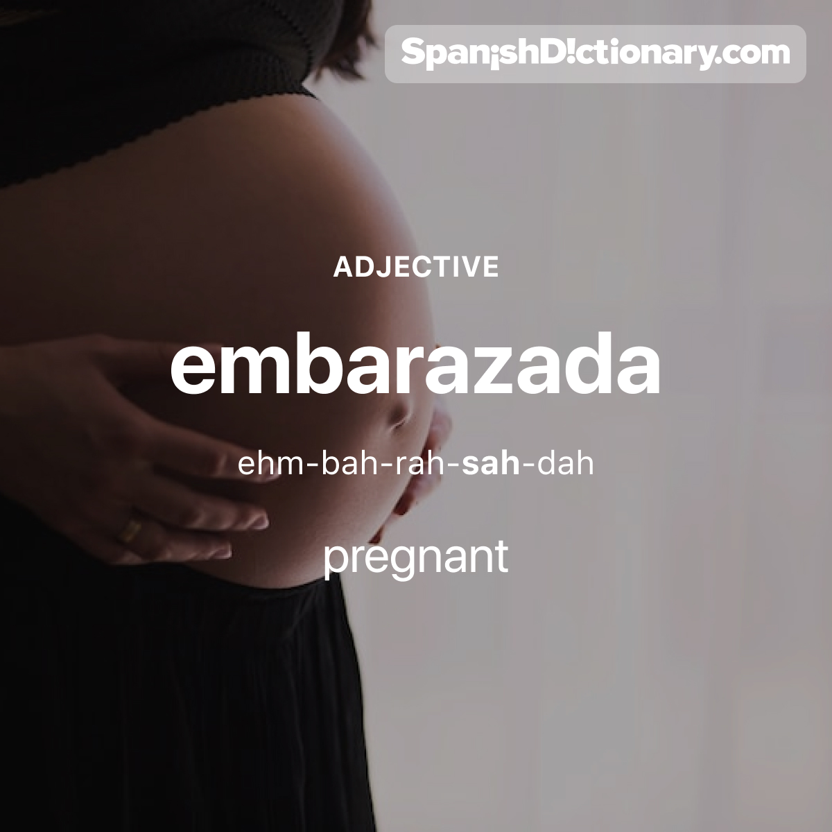 Today's #WordOfTheDay is 'embarazada.' 🤰🏻 For example: Carolina está embarazada de gemelos.  - Carolina is pregnant with twins.
.
.
.
#EstudiaEspañol #StudySpanish #AprendeEspañol #LearnSpanish #Español #Spanish #LearningSpanish #PalabraDelDia #embarazada #pregnant