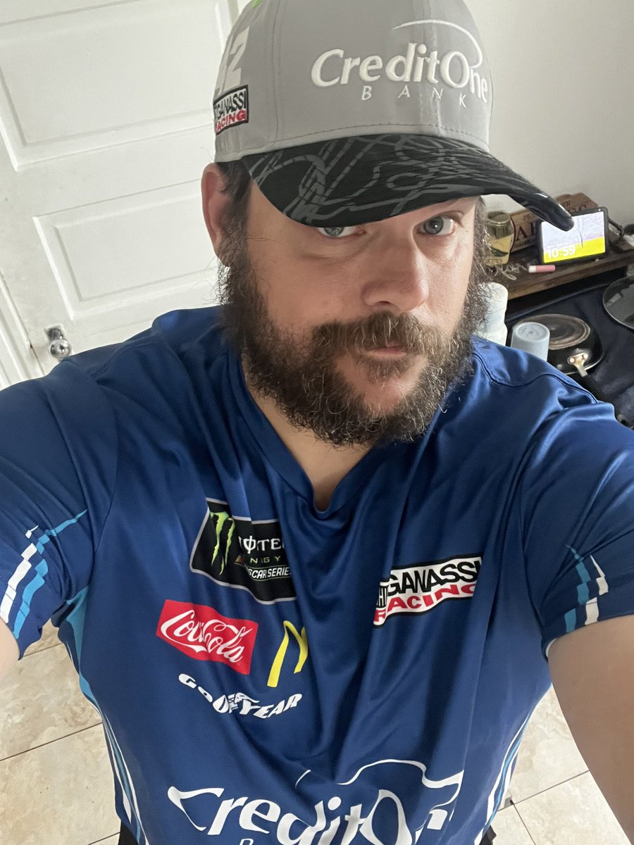 Throwback weekend, so let’s throw back to what I wore the weekend @KyleLarsonRacin won at @MonsterMile in 2019