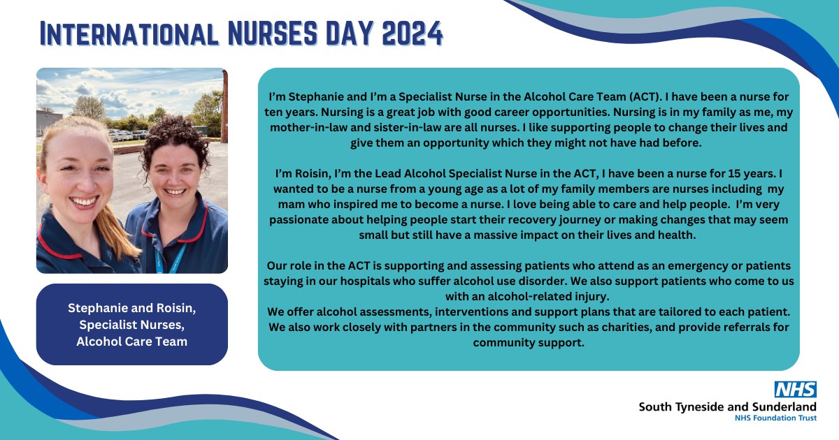 We've loved sharing all of our nurses stories with you, for #InternationalNursesDay 🎉💙 But it doesn't end there!  

Next up, we hear from we have Stephanie and Roisin 🙌

#TeamSTSFT
