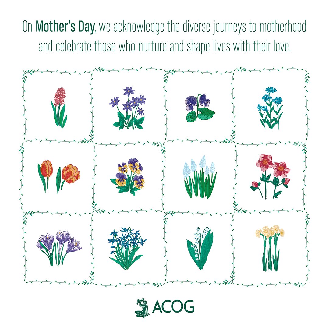 We honor mothers, mother figures, and those who hope to become mothers. ACOG and our members are here today and every day to uplift, support, and guide you as you navigate parenthood. #MothersDay
