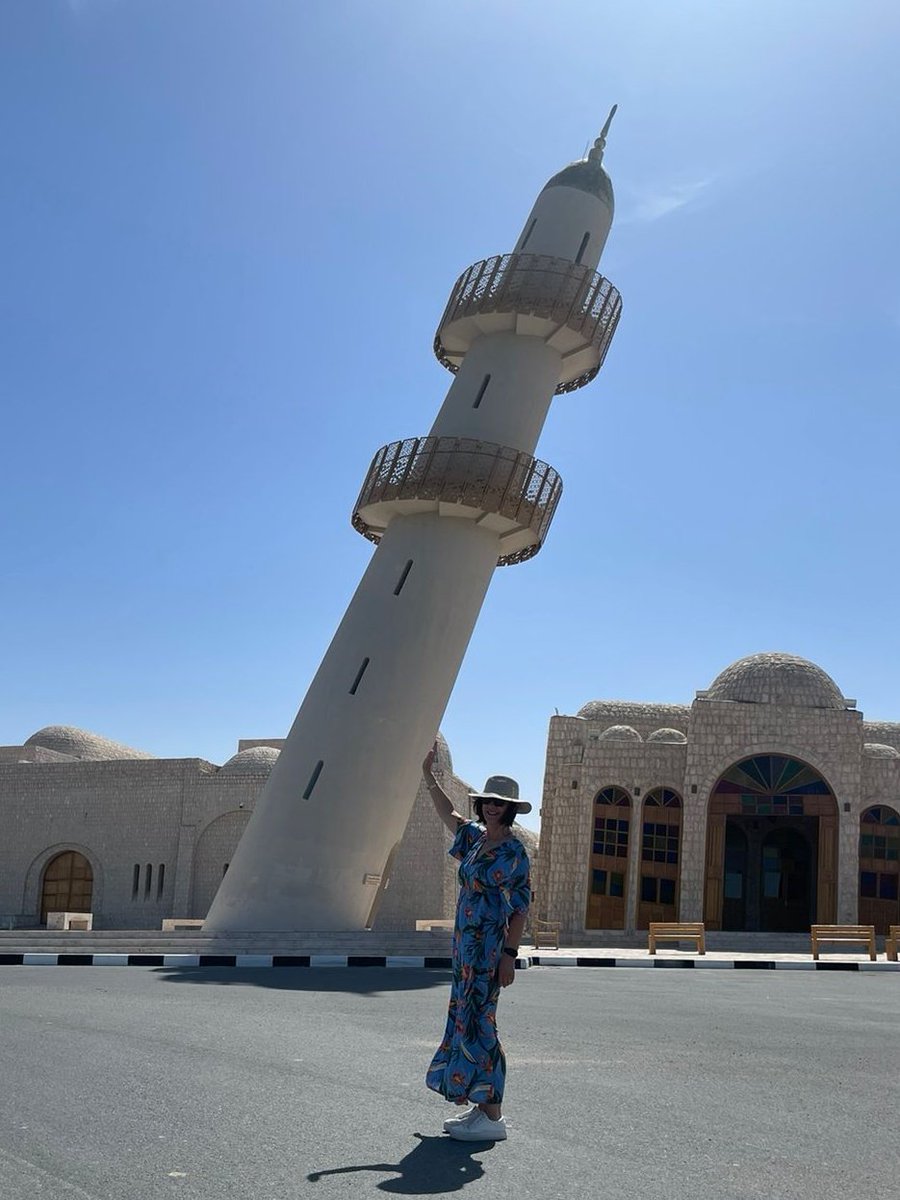 A Middle Eastern take on Italy's Leaning Tower of Pisa?

The Leaning Minaret at Sheikh Faisal Museum outside Doha in Qatar was built in 2022.

#Qatar 
#Pisa
#Minaret
@VisitQatar