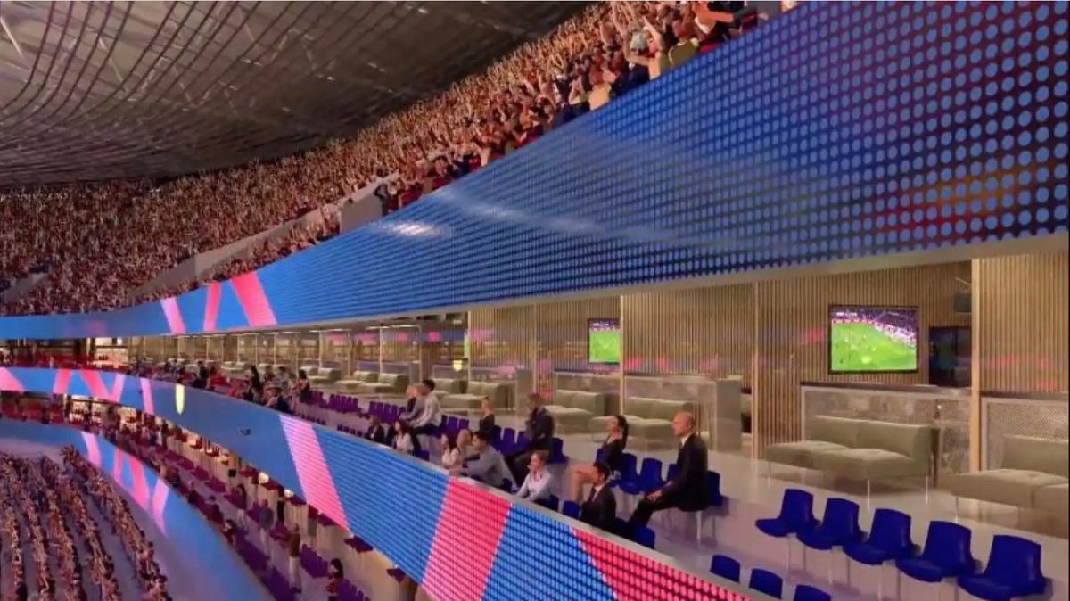 Barcelona's target and strategy: Aiming for €120 million revenue from the new VIP in Camp Nou.

✅Demolishing the third section of the old Camp Nou to construct a new segment, creating a ring of VIP guest boxes between it and the second section.

✅ All VIP suites have been sold…