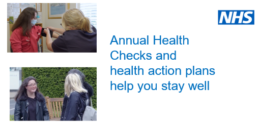 It is important to get your #AnnualHealthCheck to help you stay healthy and live your best life. Watch Charlotte’s video- how the check and #HealthActionPlan help her to stay well and enjoy life. youtu.be/TBZpaJbeg2g #LearningDisability